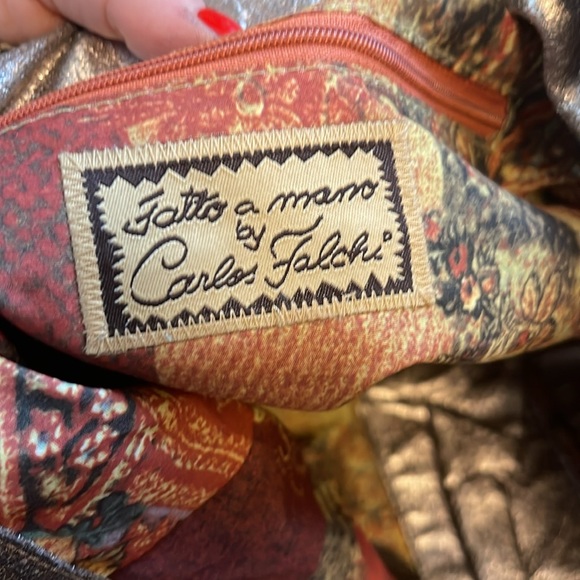 Carlos Falchi handmade tote bag - Picture 3 of 5